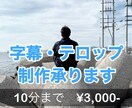 YouTube動画向けの素材に字幕をつけます 視聴者さんにより伝わる動画にするためのお手伝いします イメージ1