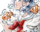 ポストカードサイズの紙にイラスト描きます アナログなほんわかしたイラストが欲しいとき イメージ3