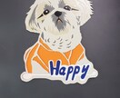 大切なペットを切り絵のステッカーにします 完全オーダーメイド、世界に一つだけのステッカーです イメージ2