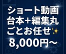 ショート動画の台本を含め丸ごと編集します 台本から編集まで丸ごと対応します イメージ1