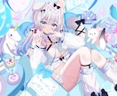 ご要望に合わせたイラストをお描きします アイコン、ヘッダー、サムネ、グッズなどイラストをお描きします イメージ6