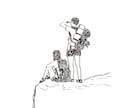 おしゃれファッション誌風の似顔絵イラストを描きます SNSで思わず目に止まるお洒落シンプルなイラストを描きます！ イメージ2