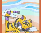 ハガキサイズのイラストを描きます 世界に一つのイラストを、ご要望に沿ってお描きします イメージ4