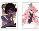 主線なしの不思議なイラスト描きます 色と形で作られた不思議なイラスト イメージ2