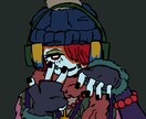 個性のあるキャラクターイラスト描きます アイコン、ジャケット写真等に使える色合いの絵を描きます！ イメージ2