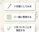 もう少し話してモヤモヤを整理します 前回のお話の続きを、5往復で整理します イメージ4