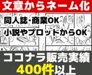 受賞歴3回！文章からネームを起こします ココナラ販売実績400件以上！8P～OK イメージ1