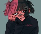 目を惹くダークポップなアイコンに仕上げます あなたの創作キャラや、希望の創作キャラを描きます イメージ3