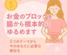 お金のブロックを腸から根本的にゆるめます 今のお金の停滞に合うテーマを1つ選びます イメージ1