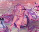 アニメ調のカラフルで動きのあるMVイラスト描きます かわいいカッコいいセクシー綺麗も全てお任せ！ラフ2案付で安心 イメージ6