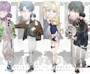 最短2日！立ち絵描きます 等身高めの男女が得意です！アニメ塗りでパキッと仕上げ！ イメージ2