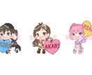 デフォルメキャラクターのイラストをお描きします 【2頭身・3頭身のキャラクターイラストになります】 イメージ3