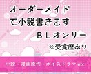 BL限定。小説・シナリオ・漫画原作など書きます BLジャンル特化。受賞歴あります。 イメージ1
