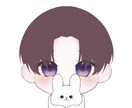 SNSで使えるミニキャラアイコンイラストを描きます ミニキャラ胸上までの、SNS上で使えるアイコンイラスト イメージ3