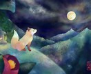 商用利用ok構成からイラストを描かせて頂きます 月のように淡く光って見えるイラストを描かせて頂きます*・ イメージ1