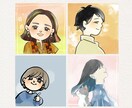 やさしい水彩タッチのSNSアイコン制作します やさしい水彩タッチ/差分3点込みでお得 イメージ1