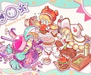 かわいいデフォルメカートゥーン調のイラスト描きます いつもと変わった個性的なキャラクターを見てみたい方に イメージ1