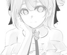 イラスト描きます 白黒でバストアップイラスト描きます イメージ3