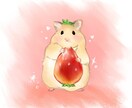 ハムスターや小動物をオイルパステル風に描きます 優しい色合いでふんわりとしたタッチが特徴です。 イメージ2