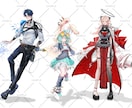 商用◎キャラの魅力を厚塗りで繊細に制作いたします 動画サムネ/立ち絵/キャラデザ/snsアイコン/1枚絵etc イメージ2