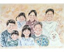 ふんわりタッチの水彩似顔絵をお描きします お祝いや記念日に！世界に一つだけのプレゼント☆A3サイズ イメージ3