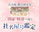 商売繁盛が叶う社名・屋号・ビジネスネーム鑑定します 理想のネーミングが決まるまで無制限の鑑定をします イメージ1