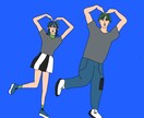 イラストアイコン、キャラクターデザイン描きます シュールでクスッと笑えるけど可愛いイラスト イメージ4
