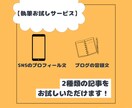 SNS投稿文・ブログ冒頭文など執筆します 500字程度の記事を2つお試し頂けるサービスです。 イメージ1