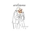 写真から線画イラストを描きます ウェルカムボードや記念イラストに♪ イメージ1