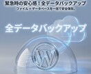 WP崩壊を防ぐ！保守・メンテ・バックアップします 「更新が怖い」を安心に。全バックアップ＋手動点検でサイト保護 イメージ2