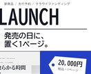 新商品の先行予約・発売LPを作ります 発売までに何を伝えるかを、1ページに整理してお作りします イメージ1