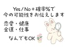 Yes / No＋確率%で今の可能性をお伝えします ペンデュラム　ダウジング 波動リーディング鑑定 イメージ1