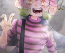 実績あり！ダーク系可愛いデフォルメイラスト描きます ♡ダークでユニークな世界観をあなたにお届け致します！♡ イメージ3