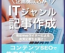 ITに強いライターが記事作成代行します 企画構成込み・WordPress納品も可！ イメージ1