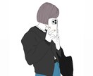 シンプル線画イラスト、ファッションイラスト描きます シンプルな線画イラスト、ファッションイラストお描きます。 イメージ1