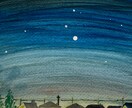心に残る風景画（海、朝日、夕日、空など）描きます 水彩画を油絵のように描く風景画 イメージ5