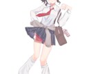表情差分5種/若干無愛想なJKの立ち絵を販売します 背景透過済み/表情差分5種/全身立ち絵 イメージ4