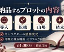 BL・女性向け恋愛のプロットを作成します キャラと感情を一緒に整理し、1話分の物語に仕上げます イメージ3
