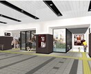パース(CG又は手描き)の作成をいたします 大型商業施設、駅など実績あります イメージ5