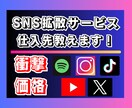 日本人運営のSNSフォロワー仕入れ先教えます 各種ＳＮＳ対応！再販・副業ＯＫな拡散サービスの仕入先です イメージ1