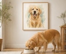 ペット絵｜飾りたくなる柔らかい水彩画を描きます 思い出の一枚をやさしい雰囲気のイラストに仕上げます。 イメージ3