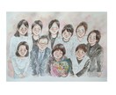優しいタッチの絵本のような似顔絵をお描きします 還暦祝いや金婚式などのお祝いにおすすめです✩A4サイズ イメージ10