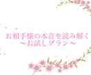 別次元のお相手様の本音占います お相手様の本音を読み解く、お試しタロットプラン イメージ1