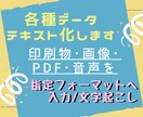 データ入力、文字おこし最短で納品いたします お急ぎの方もご相談の上、納期調整いたいします イメージ1