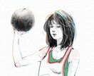 ゆるい雰囲気の女の子を描きます カラー、モノクロ、写真を元にした似顔絵等もOK イメージ8