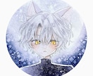 アナログの透明水彩を使ったSNSアイコンを描きます 淡く儚い雰囲気から濃く深い世界観まで水彩で表現します。 イメージ5