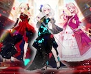 最短当日！IRIAM対応◎悪役令嬢イラスト描きます 配信にも！3種ドレスから選べる◎キャラを即納でお書きします イメージ5