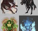生き物・ケモノ・モンスター・クリーチャー描きます ゲームやTRPGの立ち絵などに。表情差分１点サービス イメージ3