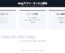 Webアプリ・サービスを開発します 画面・API・インフラまで一人で対応。窓口ひとつで楽 イメージ1
