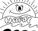 手書きタッチの個性的太線×モノクロキャラ作成します 太線×シンプル線画で、世界に一つのキャラをお届けします!! イメージ2
